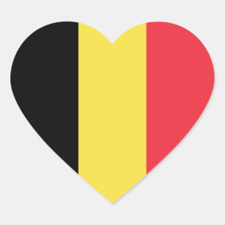 Adesivo Coração Bandeira da Bélgica/Belga
