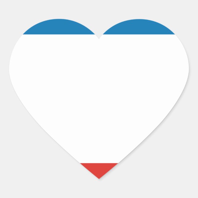 Adesivo Coração Bandeira da Crimeia (Frente)