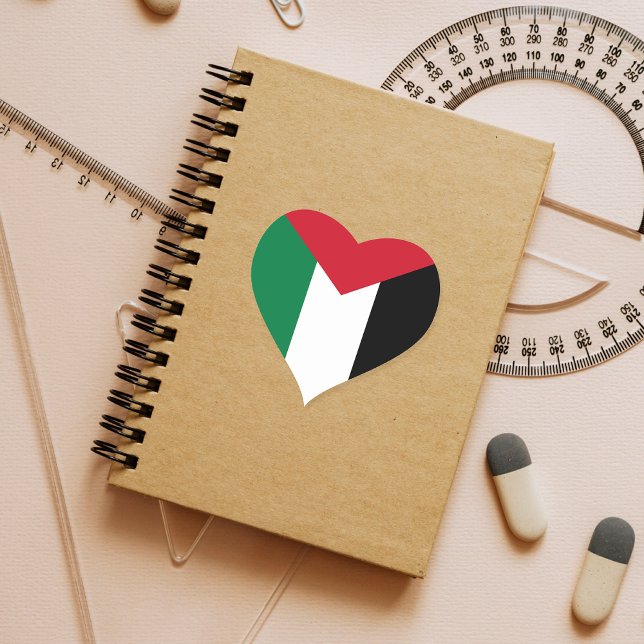 Adesivo Coração Bandeira da Palestina (Criador carregado)