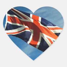 Adesivo Coração Bandeira da União