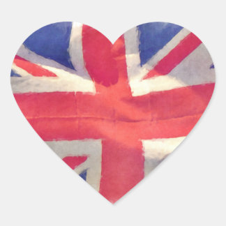 Adesivo Coração bandeira da União ou União Jack Patriota Britânico