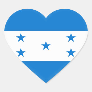 Adesivo Coração Bandeira de Honduras