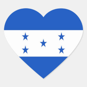 Adesivo Coração Bandeira de Honduras