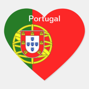 Adesivo Coração Bandeira de Portugal