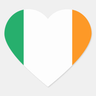 Adesivo Coração bandeira do coração irlandês