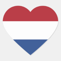 Bandeira do Heart Sticker dos Países Baixos