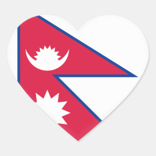 Adesivo Coração Bandeira do Nepal (nepalês)