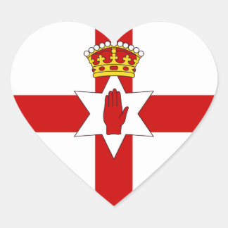 Adesivo Coração Bandeira do Norther Ireland