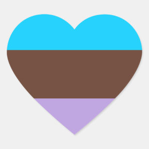 Adesivo Coração Bandeira do Orgulho Androsexual