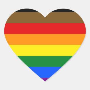 Adesivo Coração Bandeira do Orgulho Filadélfia LGBTQ