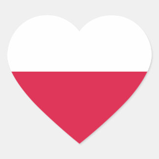 Adesivo Coração Bandeira do Polônia