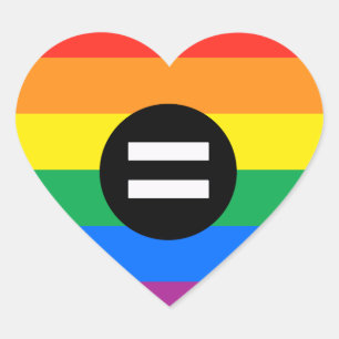 Adesivo Coração Bandeira dos Direitos Gay