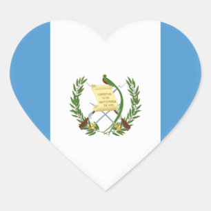 Adesivo Coração Bandeira (guatemalteca) de Guatemala