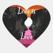 Bandeira Lésbica com Duas Mulheres Silhouettes