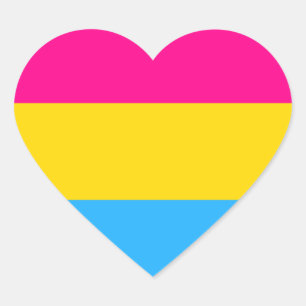 ADESIVO CORAÇÃO "BANDEIRA PANSEXUAL DO ORGULHO "