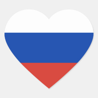 Adesivo Coração Bandeira Rússia/Rússia
