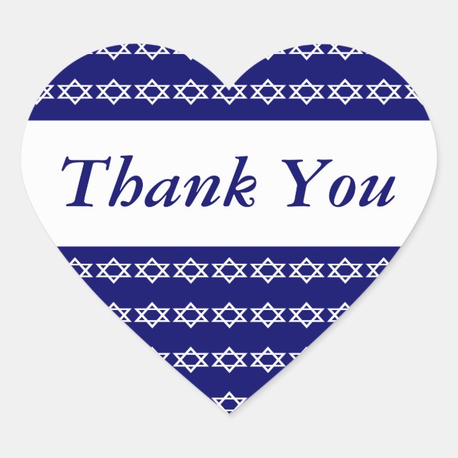 Adesivo Coração Bar Mitzvah mantém celebrações judaicas (Frente)