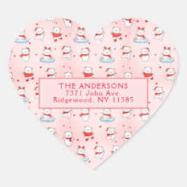 Adesivo Coração Bar Polar Bonito Natal