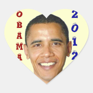 ADESIVO CORAÇÃO BARACK OBAMA_ 2012