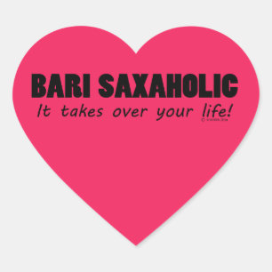 Adesivo Coração Bari Saxaholic Life Heart Sticker