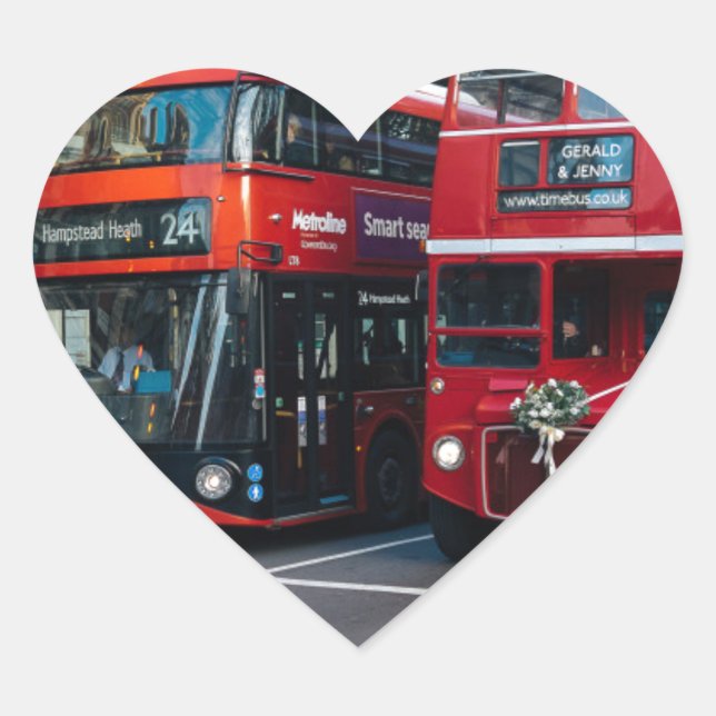 Adesivo Coração Barramento Red Double Decker (Frente)