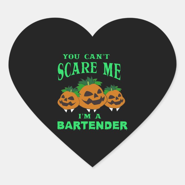 Adesivo Coração Bartender Halloween (Frente)