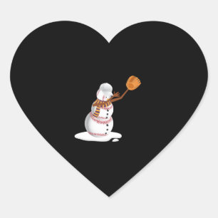 Adesivo Coração Baseball Christmas Dubbing Snowman presentes Mãe o