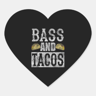 Adesivo Coração Bass E Tacos Engraçados Taco Bass Guitarra