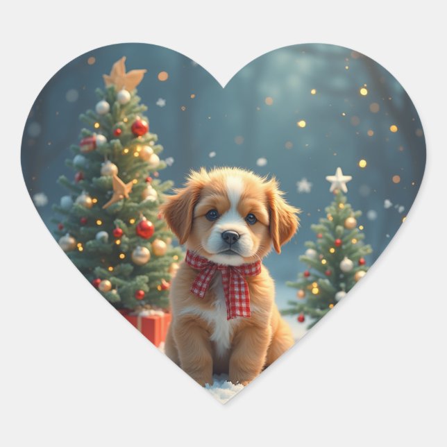 Adesivo Coração bastão fofo (Frente)