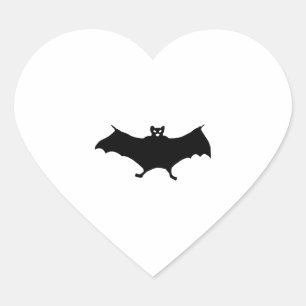 Adesivo Coração Bat Halloween