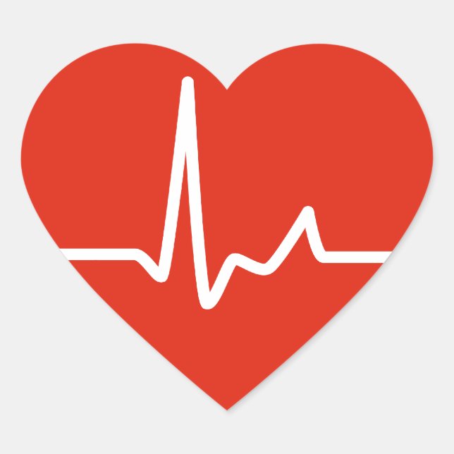 Adesivo Coração Batimentos cardíacos (Frente)