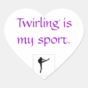 Adesivo Coração Baton Sport Sticker