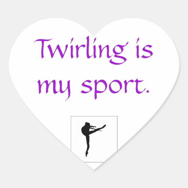 Adesivo Coração Baton Sport Sticker (Frente)