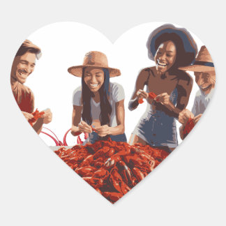 Adesivo Coração Bayou Bonds: Uma Nova Orleans Crawfish Boil e Enco