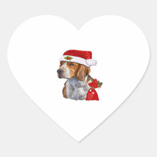 Adesivo Coração Beagle Dog Natal T Shirt Dog Natal