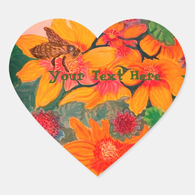 Adesivo Coração Bee Wedding (Frente)