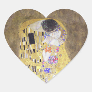 Adesivo Coração Beijo por Gustav Klimt Heart Sticker