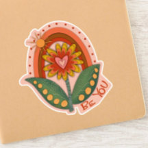 Coração Bela Floral Arco-Íris Seja Você Inspiracio