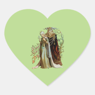 Adesivo Coração Beleza e Besta