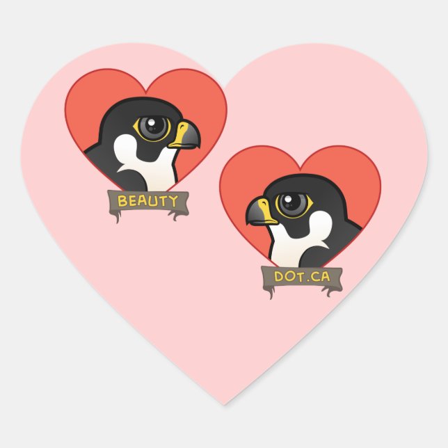 Adesivo Coração Beleza e Corações Dot.Ca (Frente)