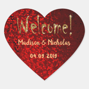 Adesivo Coração Bem-vinda!