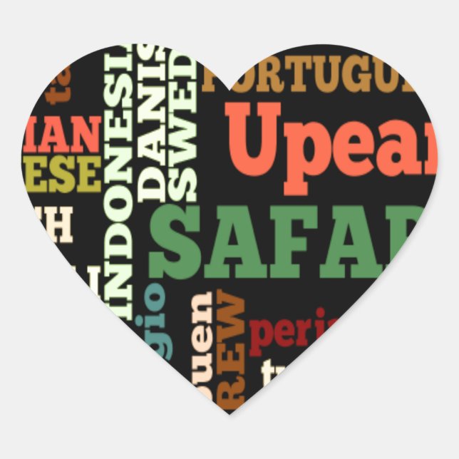 Adesivo Coração Bênçãos internacionais de Viagem (Frente)