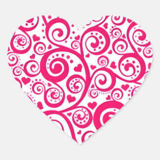 Adesivo Coração bengala rosa