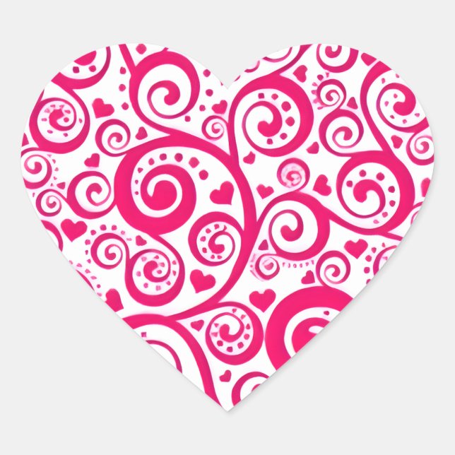 Adesivo Coração bengala rosa (Frente)