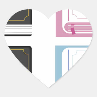 Adesivo Coração bíblias