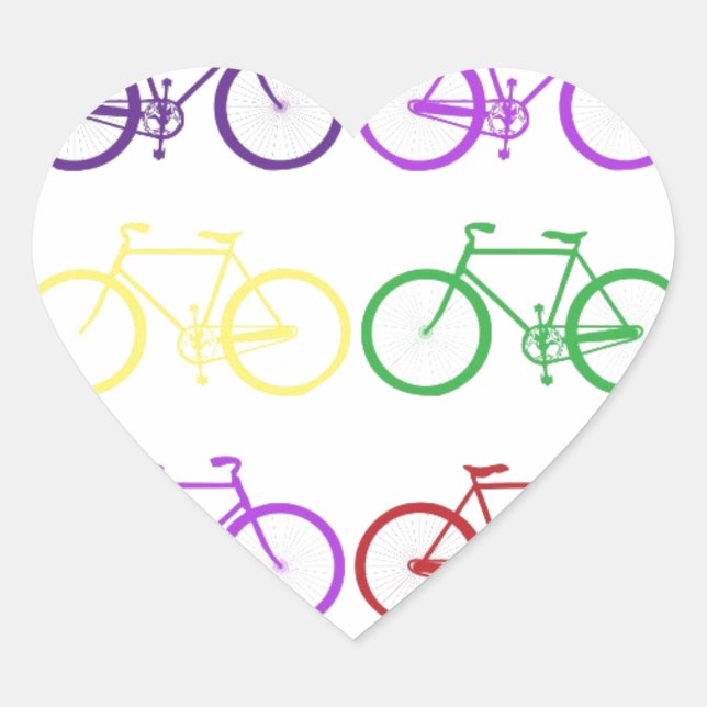 Adesivo Coração bicicleta (Frente)