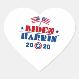 Adesivo Coração Biden Harris 2020
