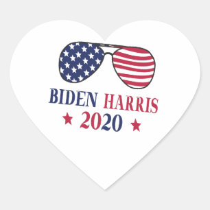 Adesivo Coração Biden Harris 2020