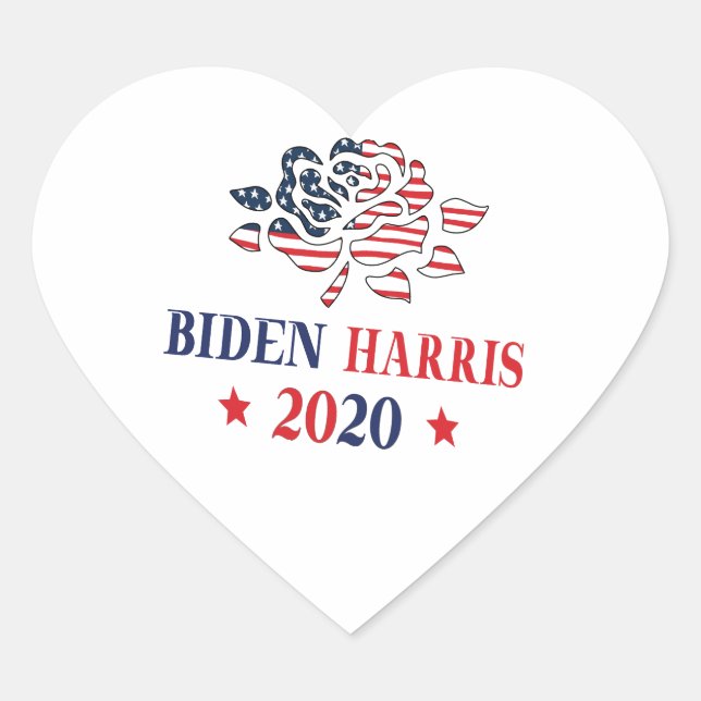 Adesivo Coração Biden Harris 2020 (Frente)