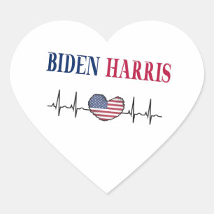 Adesivo Coração Biden Harris 2020